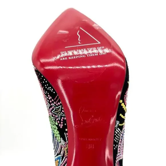 NEW Christian Louboutin Limited Edition Hot Chick Starlight Crystals Pumps 38 - Picture 10 of 10
